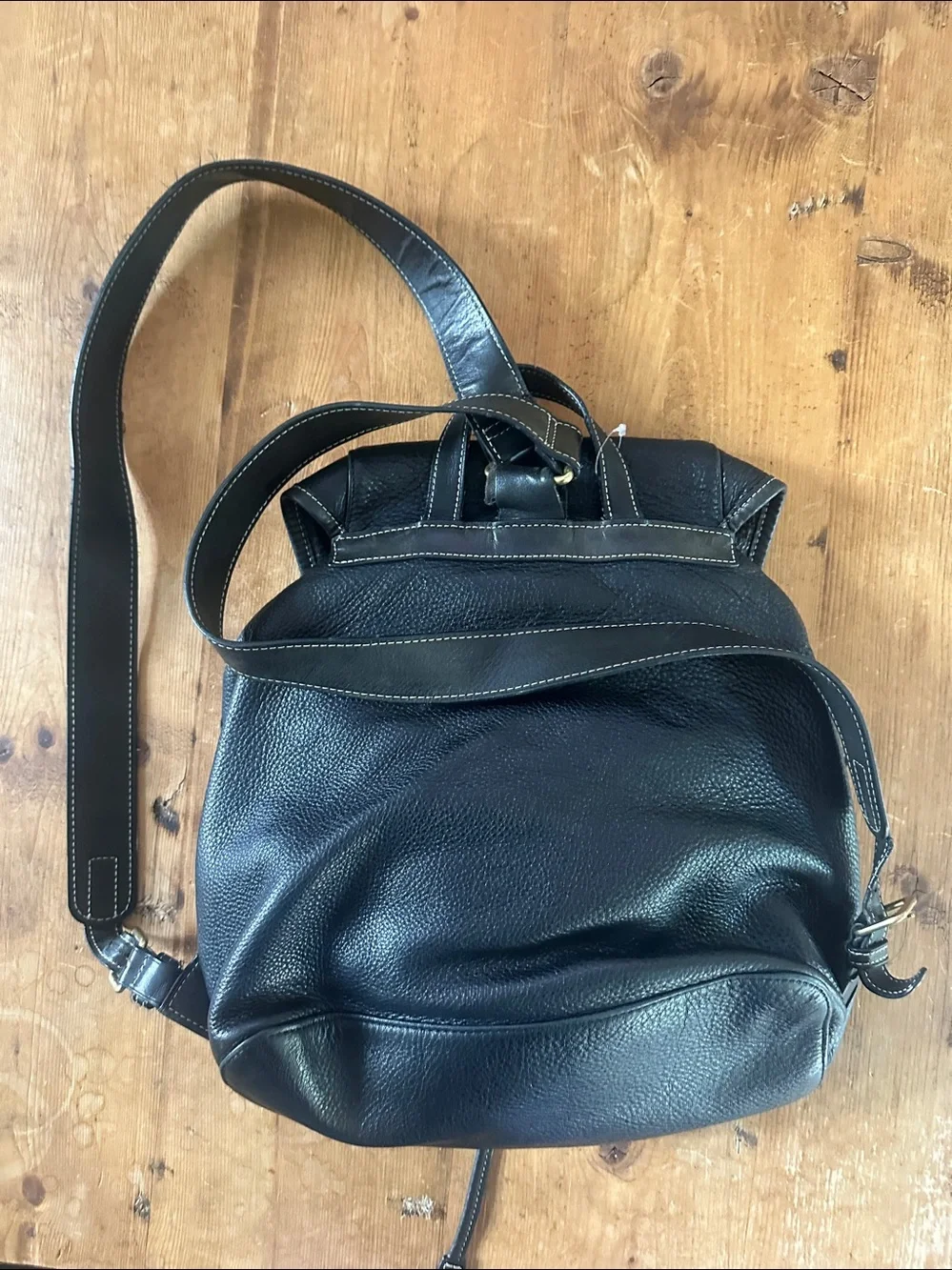 GHURKA LUXURY BLACK LEATHER BACKPACK